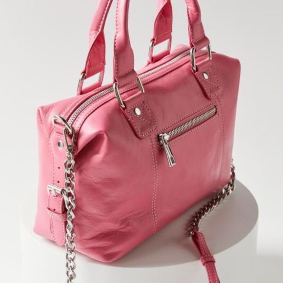 NWT Urban Outfitters Nunoo Small Bobby Silky Shoulder Bag Rose - Picture 2 of 9